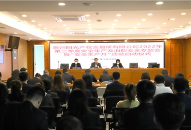 貴州陽光產(chǎn)權(quán)交易所有限公司召開2022年第二季度安全生產(chǎn)及消防安全工作專題會暨“安全生產(chǎn)月”活動啟動會